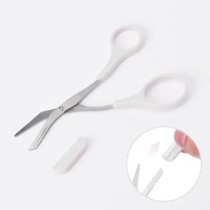 Augenbrauenschere mit Kamm, Augenbrauentrimmer Weiss