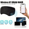 Bluetooth Schlafmaske mit Kopfhörer, Kabellose Schlaf-Kopfhörer Schwarz