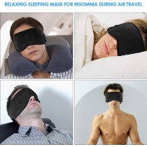 Bluetooth Schlafmaske mit Kopfhörer, Kabellose Schlaf-Kopfhörer Schwarz