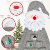 Weihnachtsmann Adventskalender aus Filz Grau