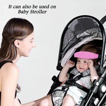 Kinder-Kopfhalterung für Autositze, Kinder-Kopfband für Autokindersitze Sterne Pink
