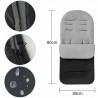 Kinderwagen Winterfusssack Schwarz Grau