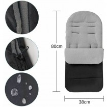 Kinderwagen Winterfusssack Schwarz Grau