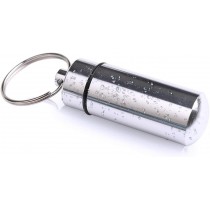 Pillendose mit Schlüsselanhänger Silber