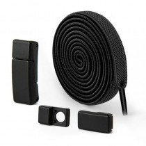1 Paar Schnürsenkel mit magnetischer Schnalle, ohne zu Binden Schwarz