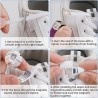 Paar Schnürsenkel mit magnetischer Schnalle, ohne zu Binden Weiss