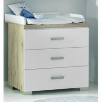 Paidi Transland Kinderzimmer Hilja inkl. Schrank 3-türig, Kinderbett und Kommode mit Wickelaufsatz