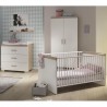 Paidi Transland Kinderzimmer Hilja inkl. Schrank 2-türig, Kinderbett und Kommode mit Wickelaufsatz