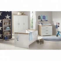 Paidi Transland Kinderzimmer Hilja inkl. Schrank 3-türig, Kinderbett und Kommode mit Wickelaufsatz