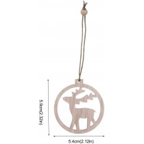 12-teilige Holzdekorationen, Ornament, Weihnachtsbaumanhänger, Weihnachtsdekoration