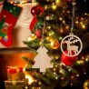 12-teilige Holzdekorationen, Ornament, Weihnachtsbaumanhänger, Weihnachtsdekoration